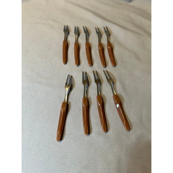Vintage Appetizer Forks Lot of 9 - Picture 4 of 5